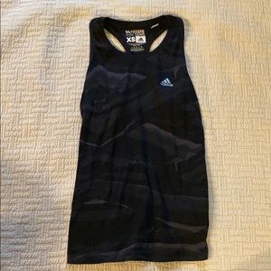 Adidas Black and Grey Workout Tank Top